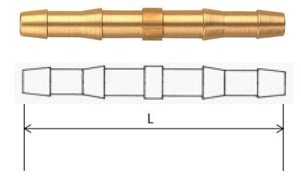 (SV9M) 9 mm csatlakozású kettős tömlővég, hosszú termék fő termékképe