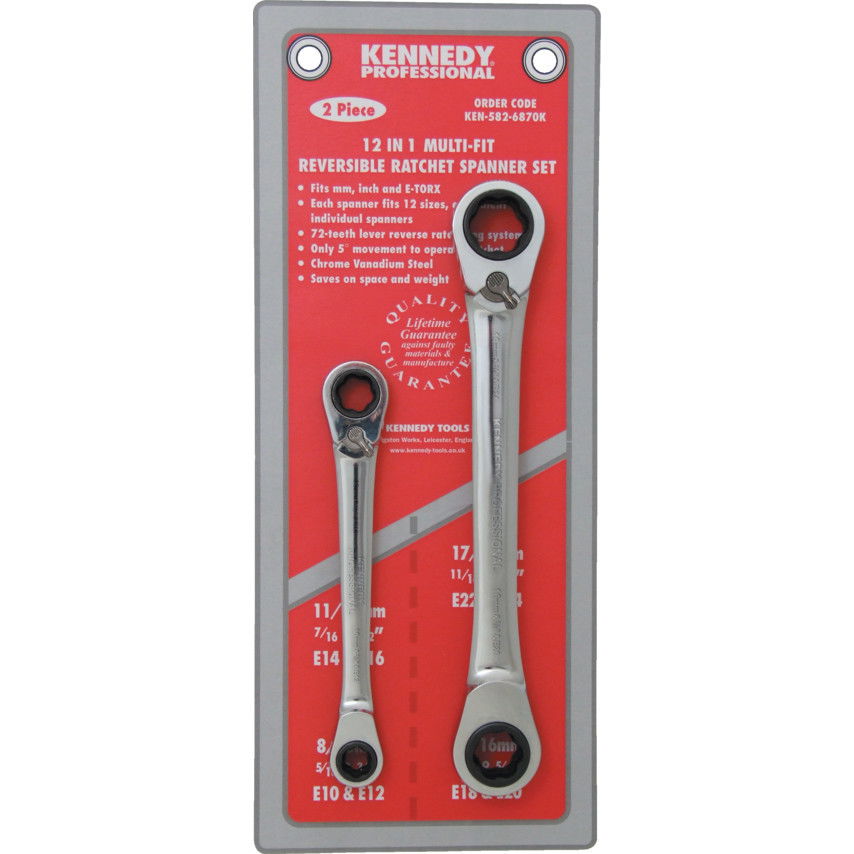 KENNEDY Multifit racsnis csillagkulcs készlet, 2 részes termék fő termékképe