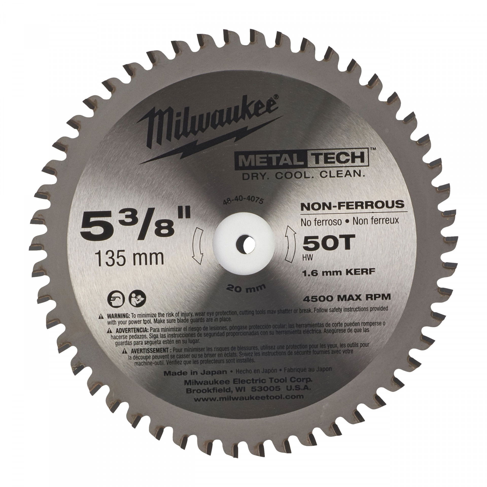 Milwaukee CSB P M körfűrészlap fémhez, 135/20/50 termék fő termékképe